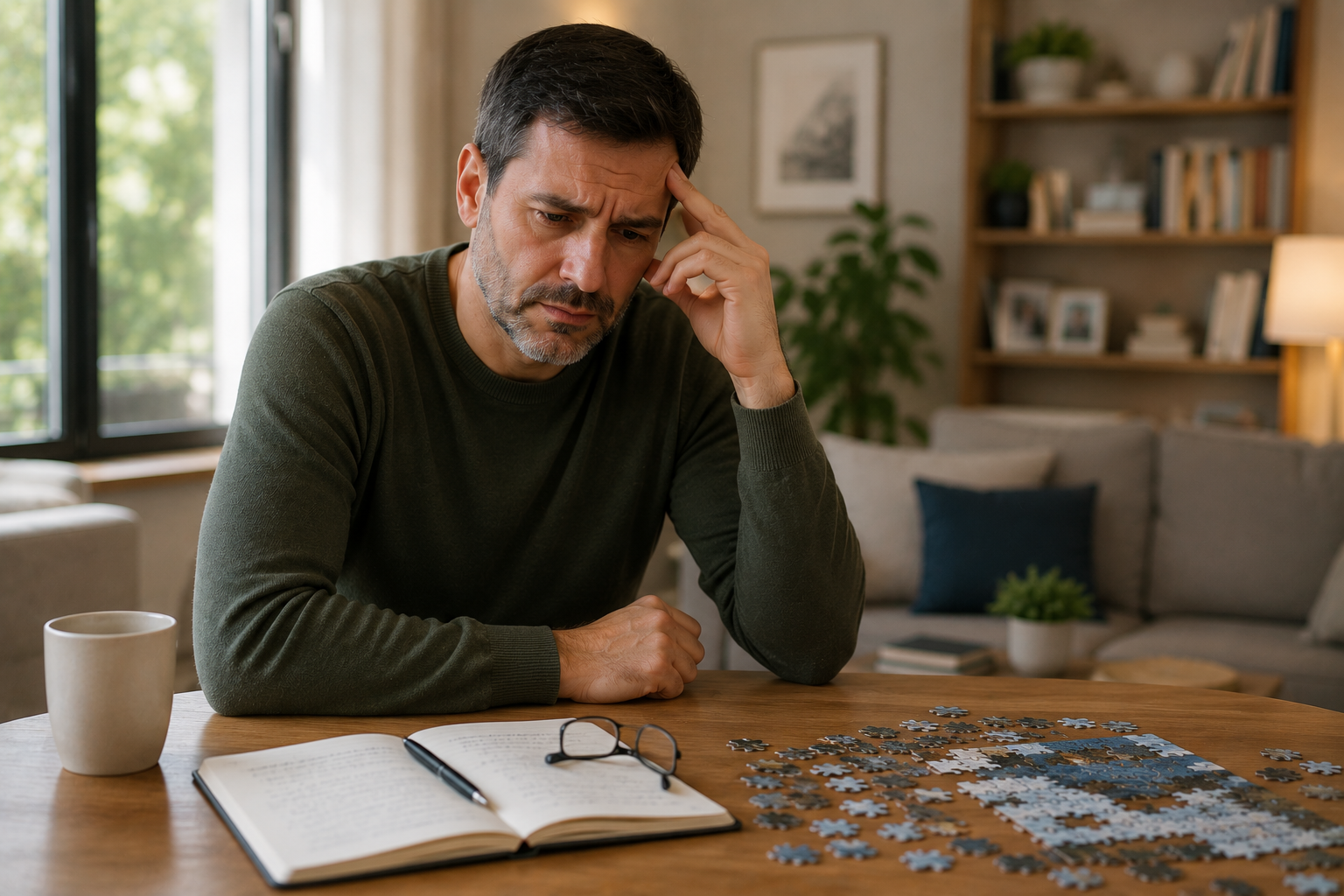 adulto em avaliação cognitiva durante consulta médica especializada