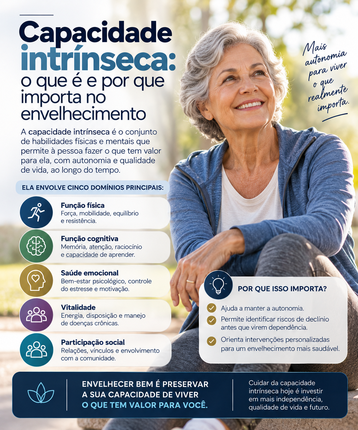 Idoso realizando avaliação funcional durante acompanhamento geriátrico
